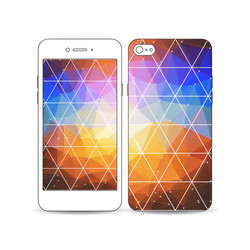 mobile smartphone with an example of the screen vector image