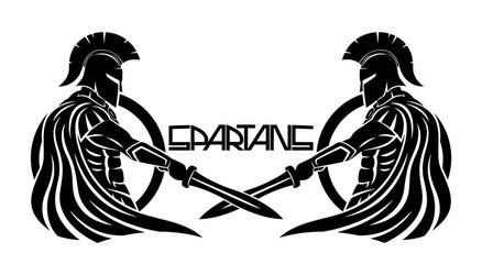 spartans with swords and shields Vector Image