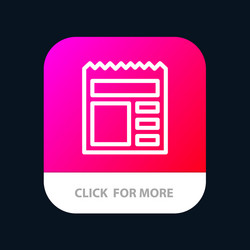 document basic ui bank mobile app button android vector image