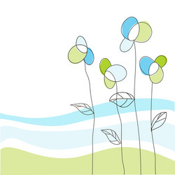 floral greeting card Vector Image