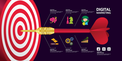 Business and success target vector