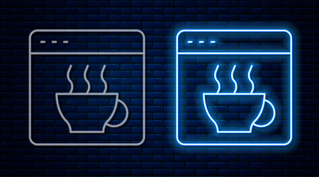 glowing neon line software web developer vector image