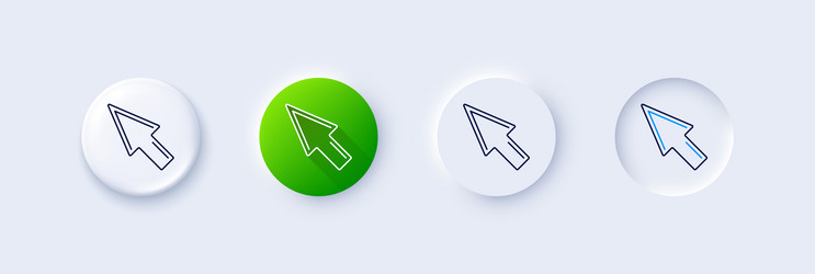 mouse cursor line icon pointer sign icons vector image