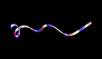 ribbon holographic wave of rainbow color Vector Image