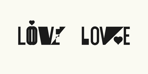 stylish inscription love for design and print vector