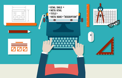 website development and programming vector image