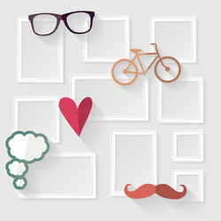 Decorative template frame vector