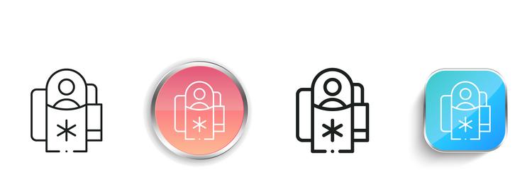 hibernation icon thin linear regular and button vector image