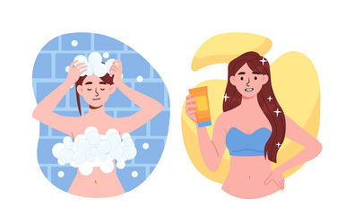 Naked Woman Showering Vector Images (over 230)