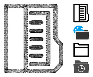 network open file mesh vector image