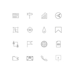 web applications linear thin icons set outlined vector image