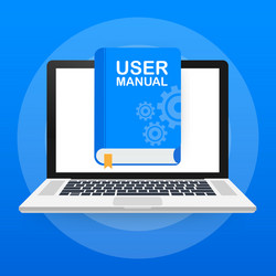 concept user guide book for web page banner vector image