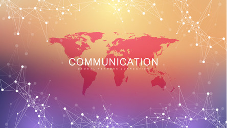 digits abstract background with connected line vector image