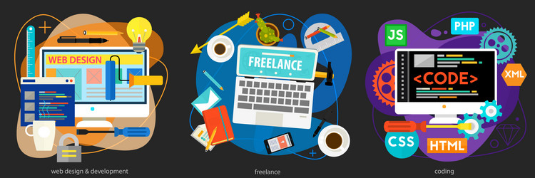 programming and development analytics coding vector image