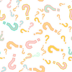 quiz seamless pattern question marks doubt faq vector image