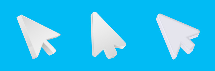 white computer mouse arrows in various angles vector image