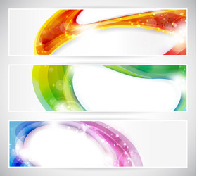 Abstract Colorful Header Collection vector image