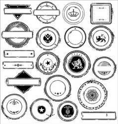 Empty grunge rubber stamps Royalty Free Vector Image