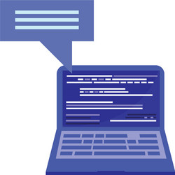 laptop coding language programming vector image