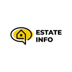 modern bubble chat real estae logo design Vector Image