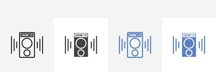 speaker icon set use for web ui or app vector image