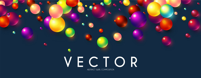 Colorful random balls background funny design vector