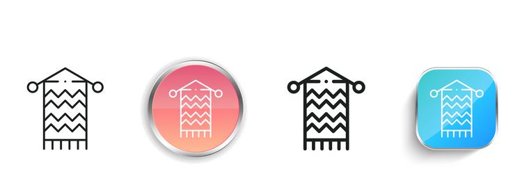 knitting icon thin linear regular and button vector image