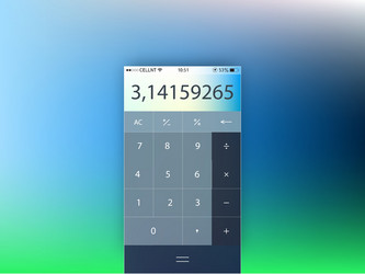 template of mobile calculator interface form vector image
