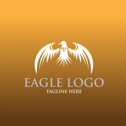 Eagle logo designs simple elegant Royalty Free Vector Image