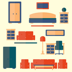 Elegant Living Room Furniture Royalty Free Vector Image