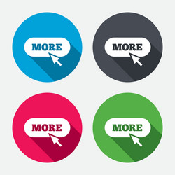 More Icon with Cursor Pointer vector