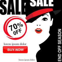 Set of fashion sale banners vector