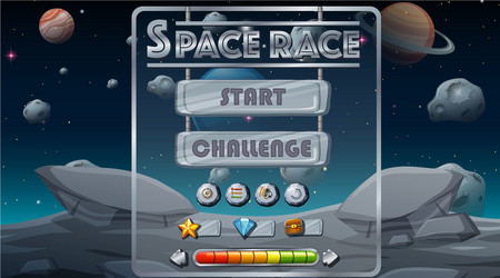 Space Rally Game Space race game background Royalty Free Vector Image