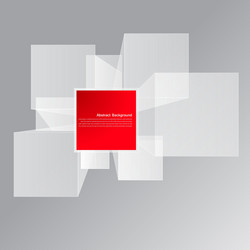abstract background square and 3d object vector image