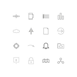 Web applications linear thin icons set outlined vector