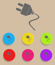 Electric plug icon vector