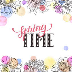 Floral Spring Greeting Card vector