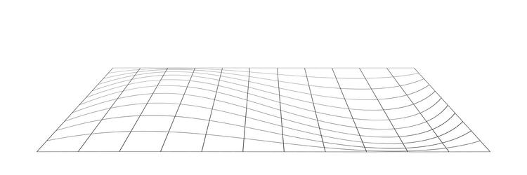 Graticule grid mesh plane with deform distortion vector
