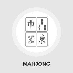 Vetores de Linha Preta Ícone De Peças Mahjong Isolado Em Fundo