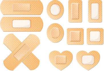 Medical Bandage Set - Adhesive Plasters Vector Image