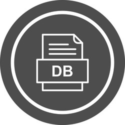 db file document icon vector