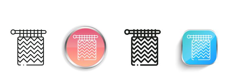 knitting icon thin linear regular and button vector image