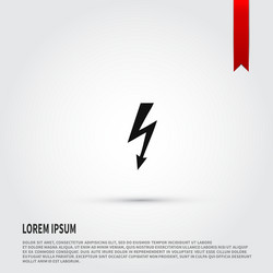 lightning icon vector image
