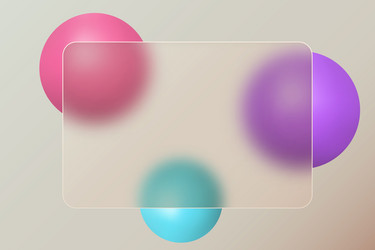 glass morphism map concept with colorful floating vector image