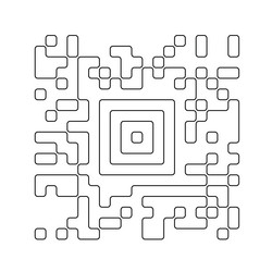 line barcode with a random set of characters qr vector image