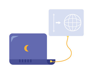 quantum internet high speed network connection vector image