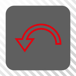 rotate left rounded square button vector image