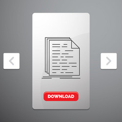 Code Document Icon Set vector image