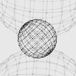 Mesh polygonal background scope of lines and dots vector