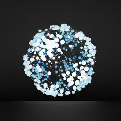 3d abstract sphere science and technology element vector image
